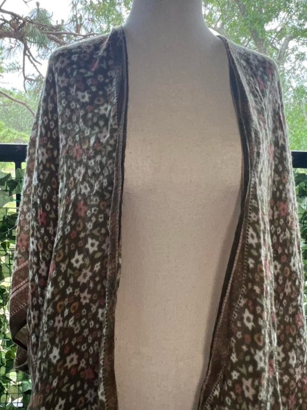Sonoma Floral Kimono in Olive, Brown & Cream - Picture 2 of 5